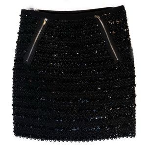 Sans Souci Black Sequin Mini Skirt